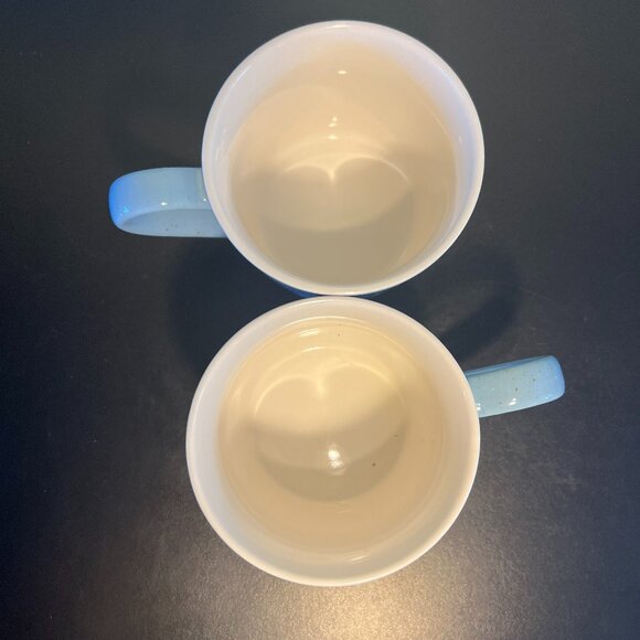 Two (2) Threshold YOU ARE THE BEST Robin Eggshell Blue Speckled Stoneware Mugs - Picture 6 of 9